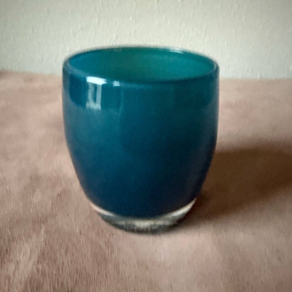 Glassybaby Teal Candle Holder - Picture 3 of 9